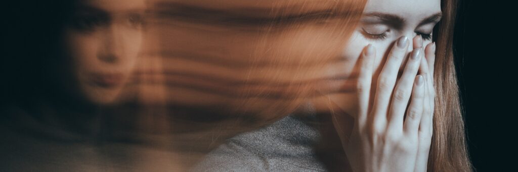 woman with trauma symptoms