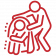 A red icon representing anxiety.