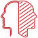 A red icon representing PTSD. 