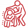 A red icon representing anxiety.