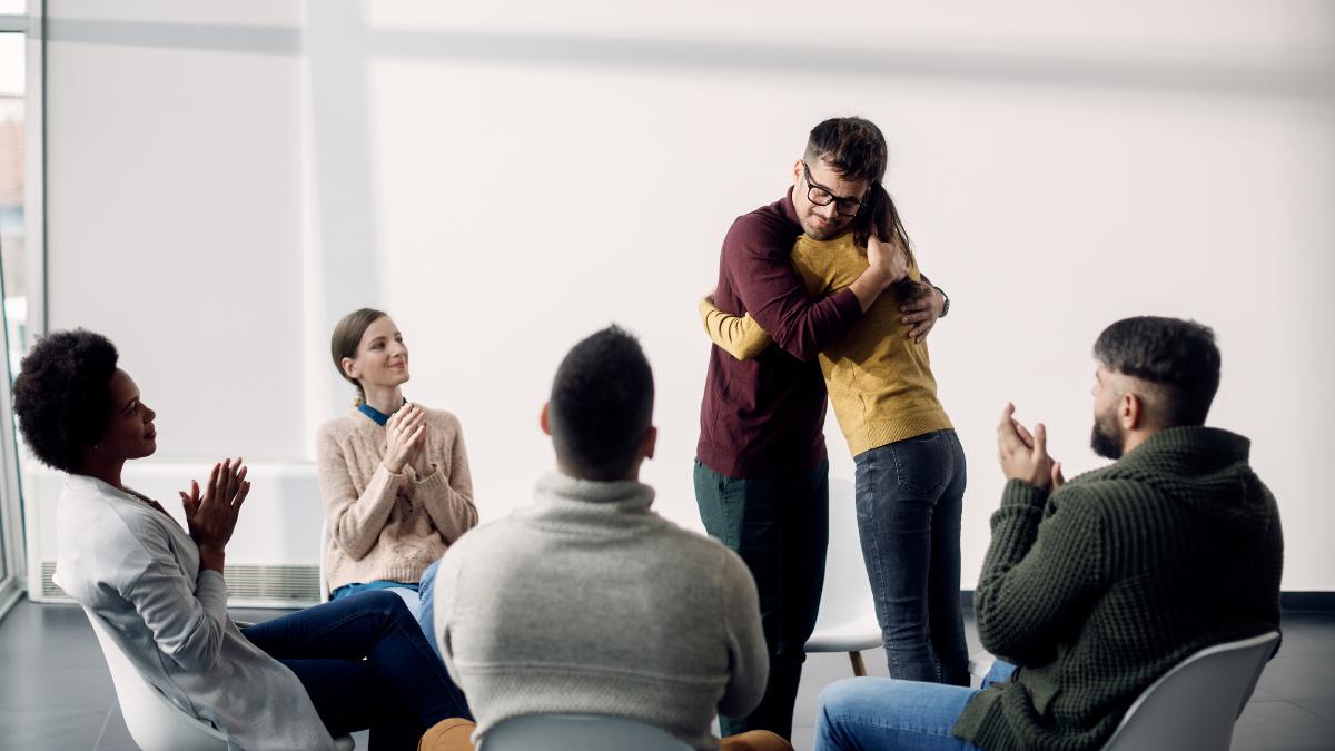 Group therapy during dual diagnosis treatment in Lexington, KY.